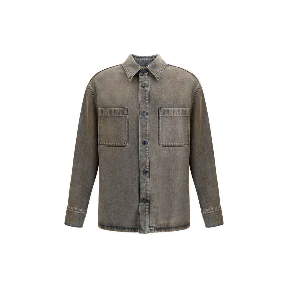 Fendi Gray Denim Shirt