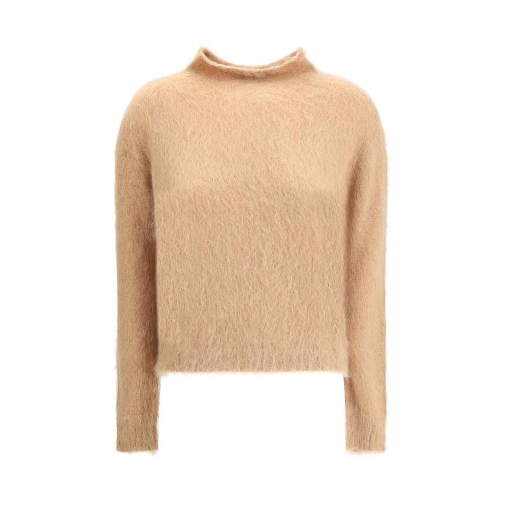 Max Mara Brown Polyamide Turtleneck