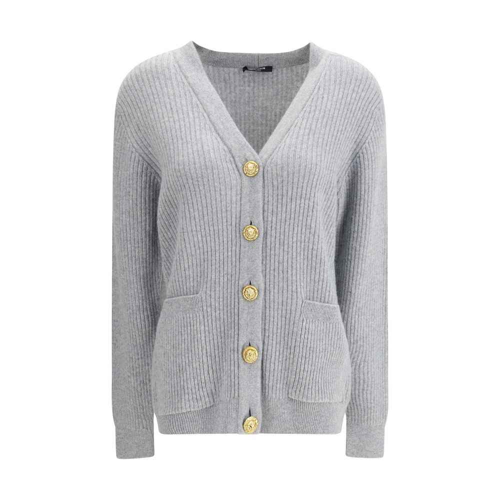Balmain Long Cashmere Cardigan with buttons