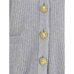 Balmain Long Cashmere Cardigan with buttons