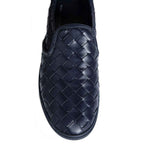 Bottega Veneta Blue Calfskin Low Top Sneakers