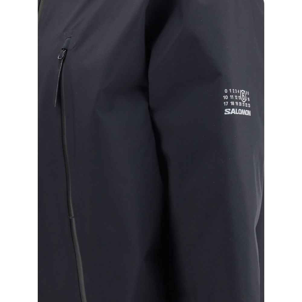 MM6 Black Polyester Parka