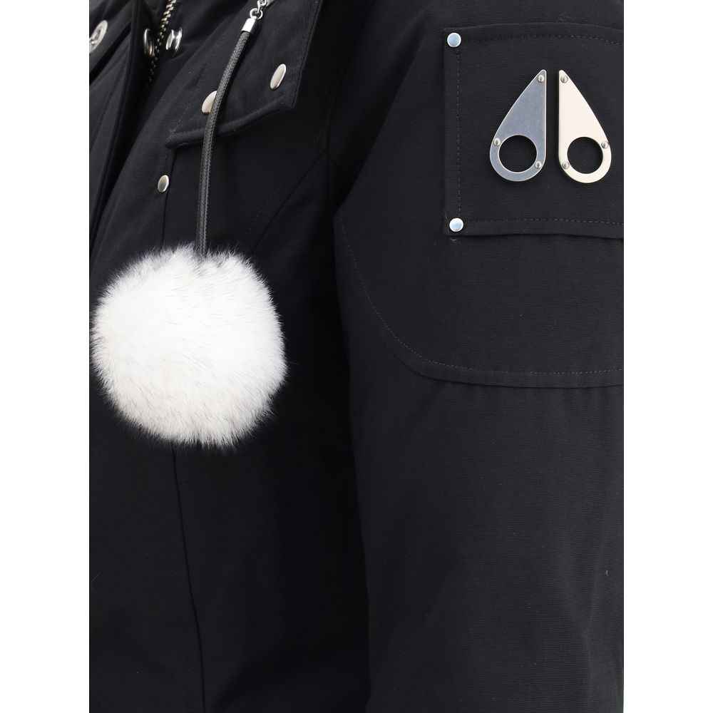 Moose Knuckles Black Cotton Parka