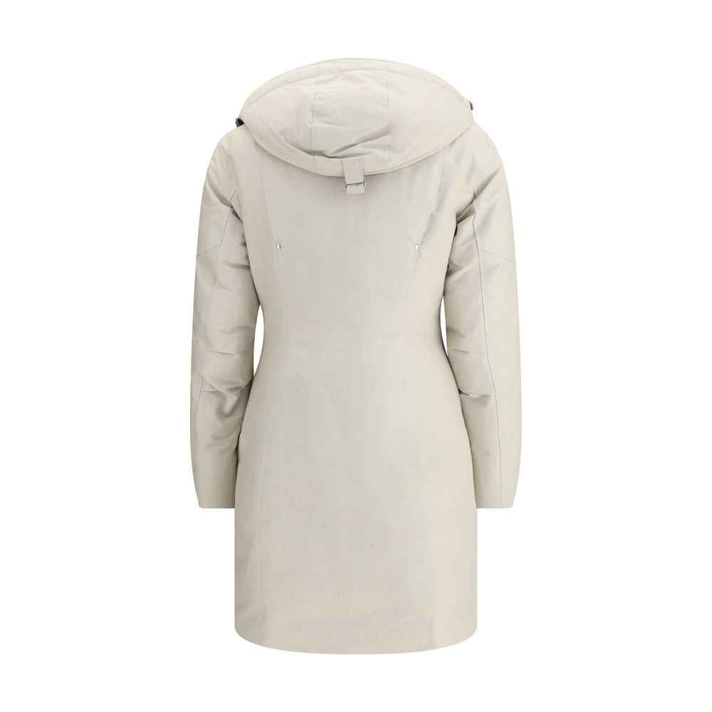 Moose Knuckles White Cotton Parka