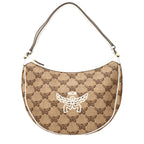 MCM Beige Raffia Shoulder Bag