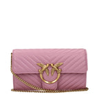 PINKO Pink Leather Clutch Bag