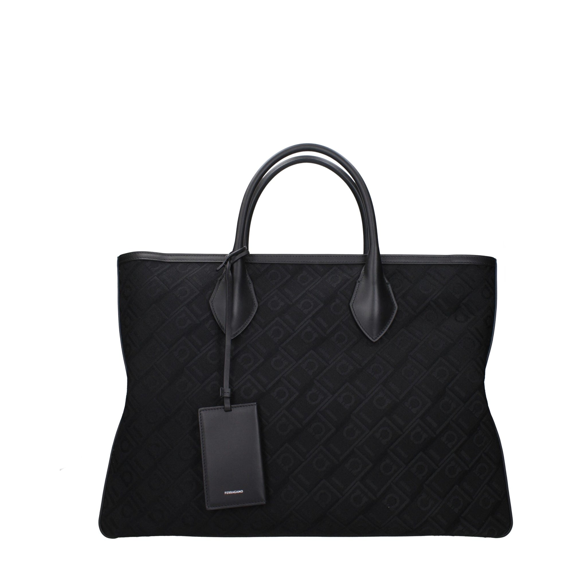 Salvatore Ferragamo Black Fabric Handbag