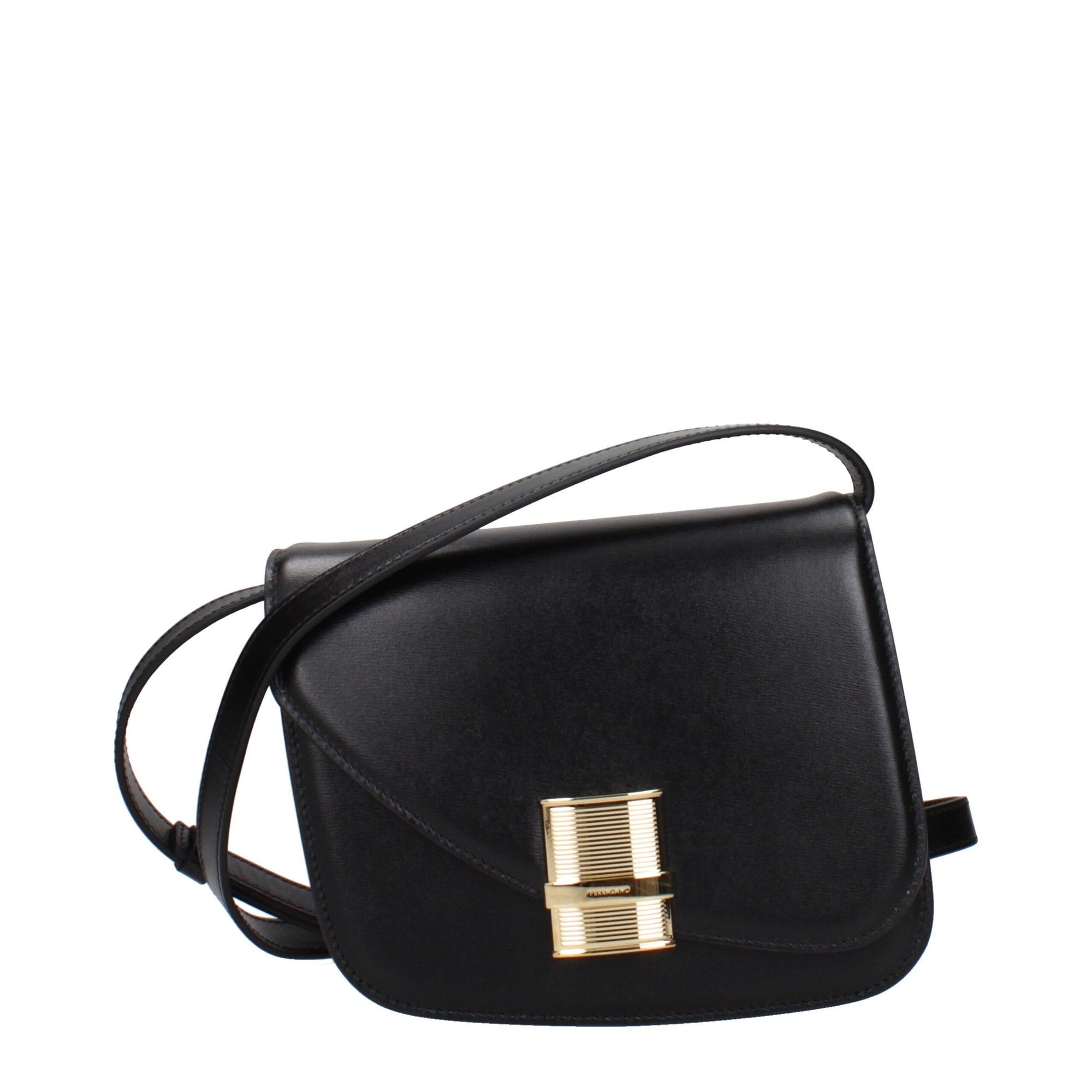 Salvatore Ferragamo Black Leather Crossbody Bag
