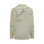 Baziszt Yellow Cotton Pattern Shirt