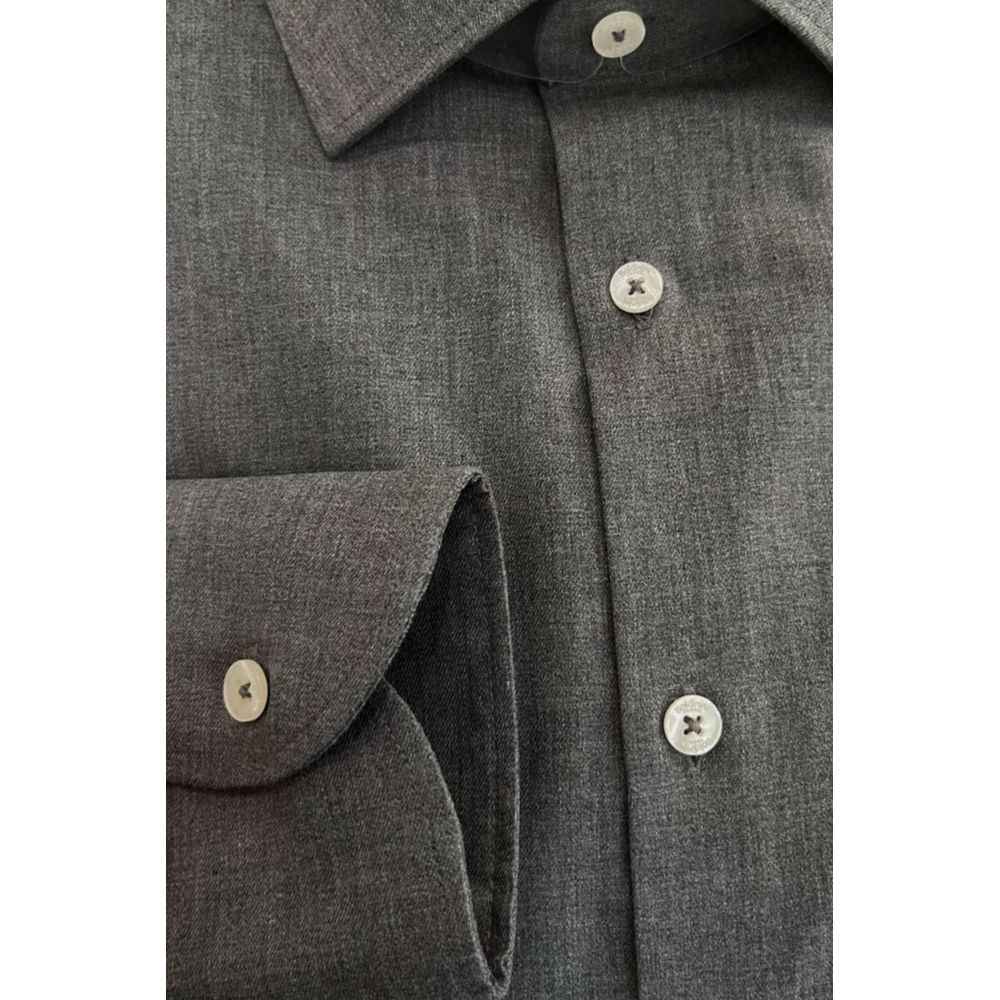 Baldinini Trend Gray Cotton Shirt