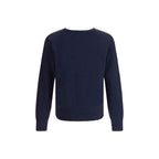 Ami Paris Blue Merino Wool Cardigan