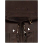 Brunello Cucinelli Brown Calf Leather Bos Taurus Backpack