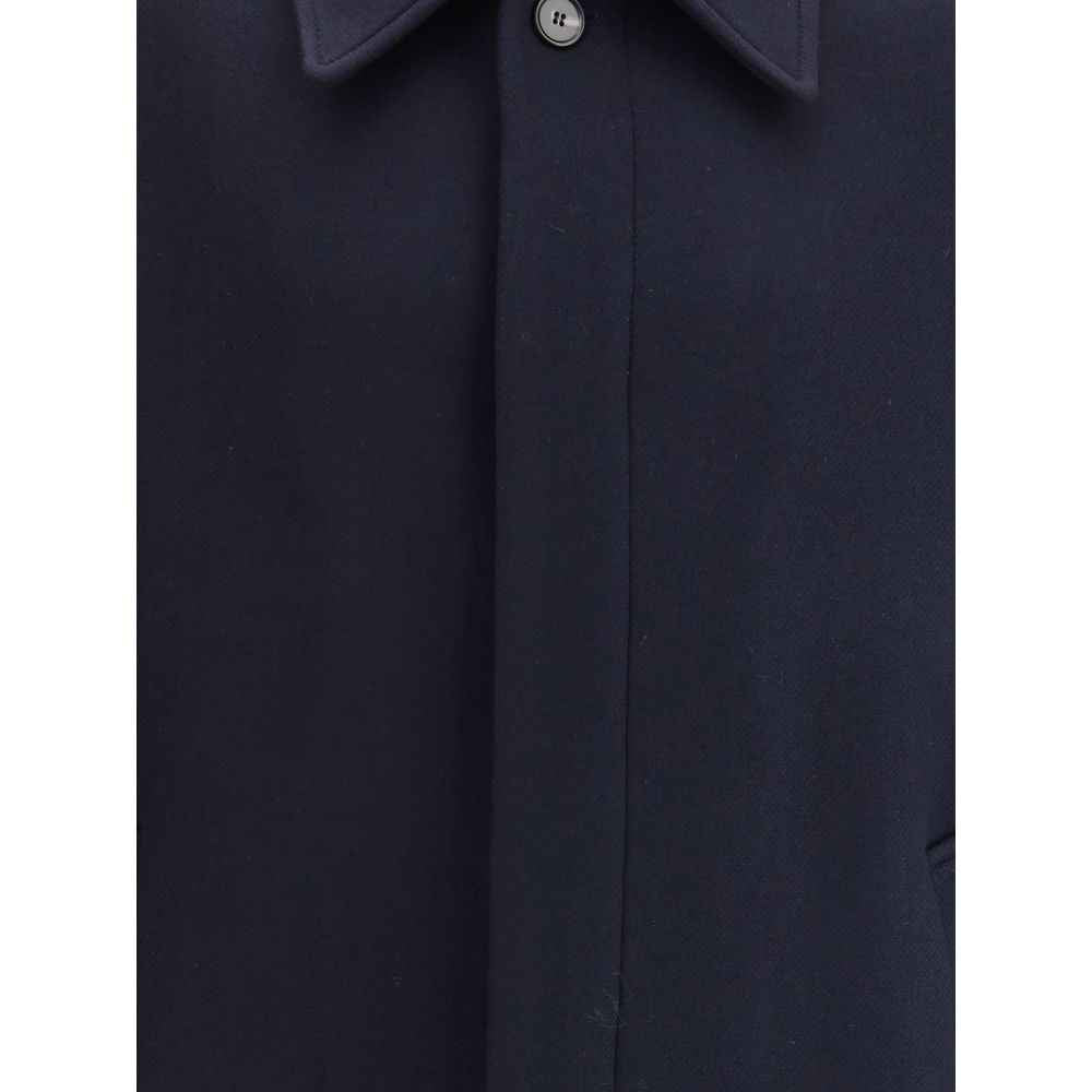 Sunflower Blue Fleece Wool Coat