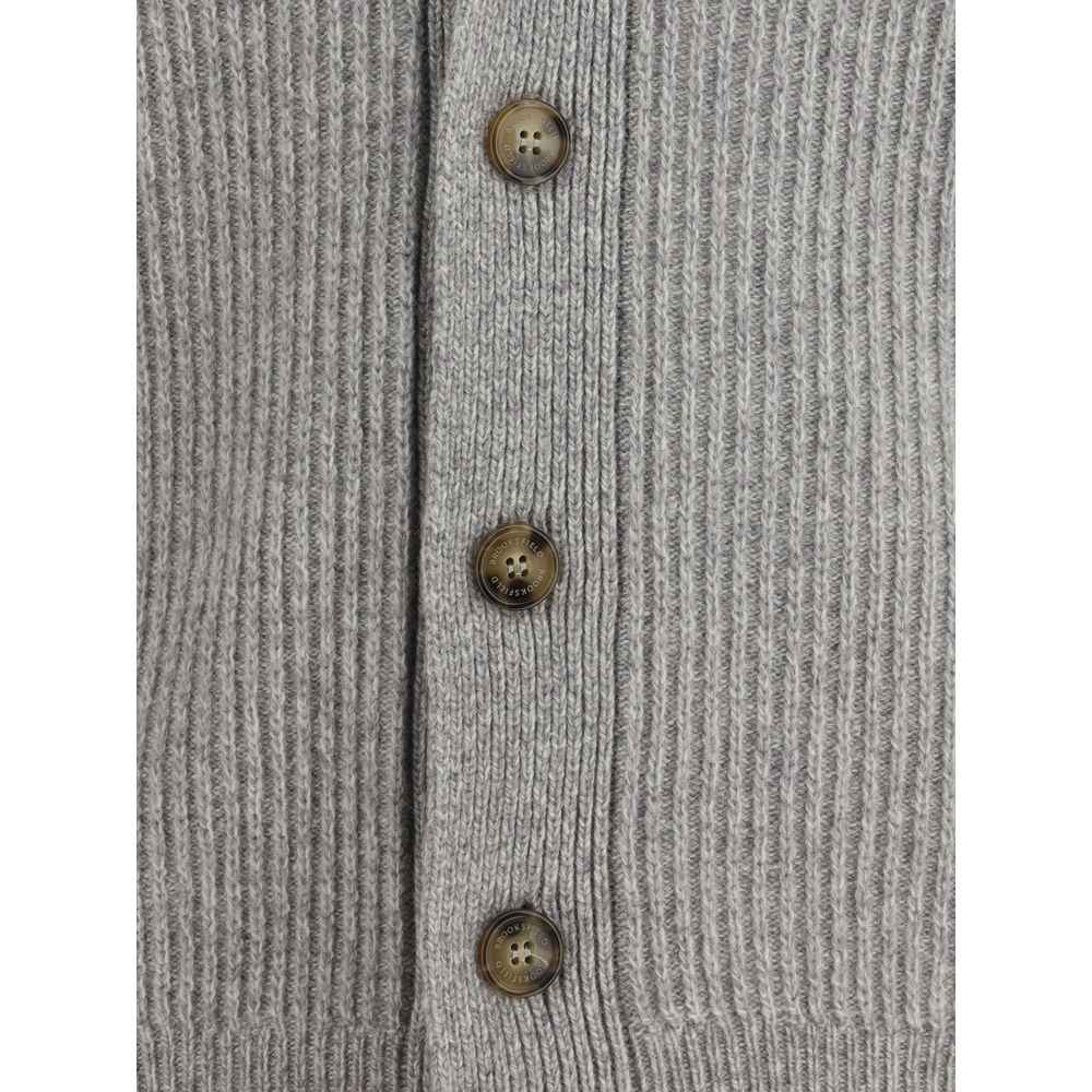 Brooksfield Gray Fleece Wool Cardigan