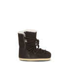 Moon Boot Brown Leather Lace-Up Boots