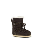 Moon Boot Brown Leather Lace-Up Boots
