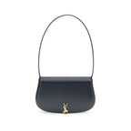 Saint Laurent Blue Calf Leather Bos Taurus Shoulder Bag