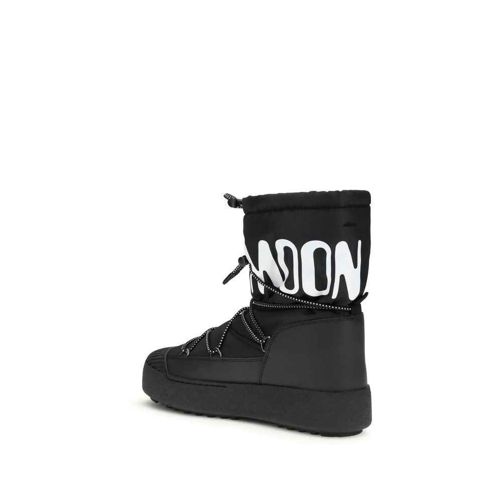 Moon Boot Black Polyamide Lace-Up Boots