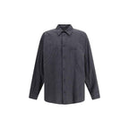 Balenciaga Black Wool Pattern Shirt