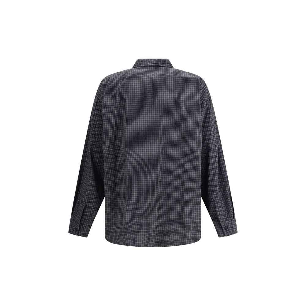 Balenciaga Black Wool Pattern Shirt