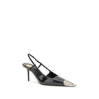 Saint Laurent Black Leather High Heel Pumps
