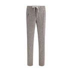 PT Torino Brown Fleece Wool Casual Pants