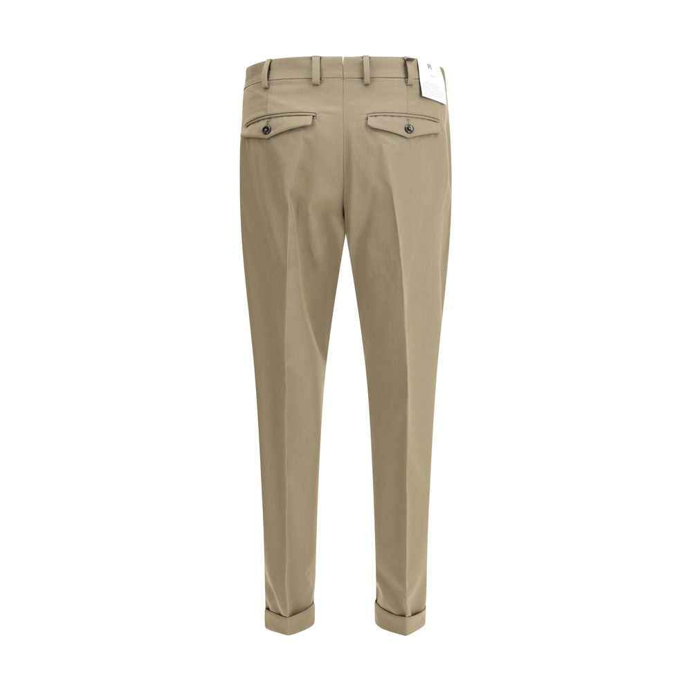 PT Torino Green Fleece Wool Dress Pants