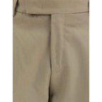 PT Torino Green Fleece Wool Dress Pants