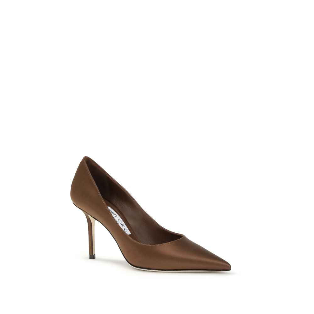 Jimmy Choo Brown Silk High Heel Pumps