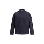 Stone Island Blue Cotton Dress Shirt