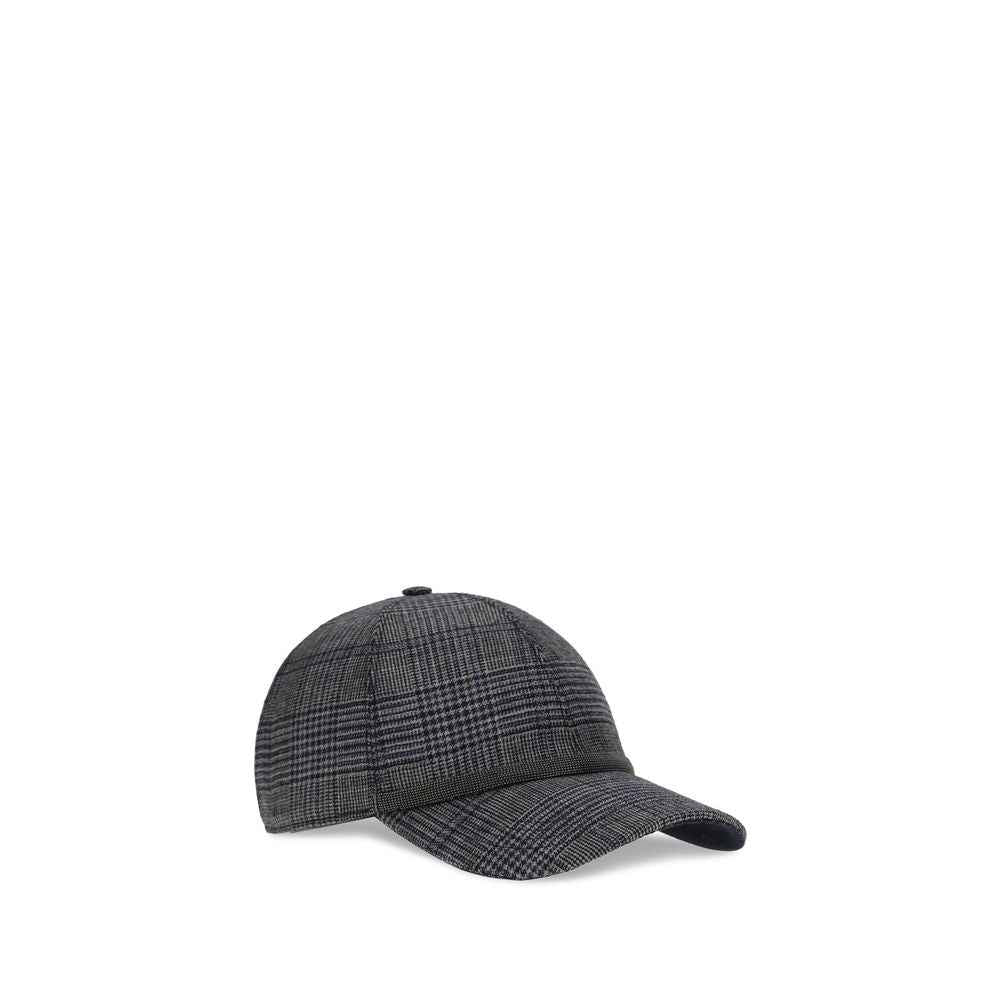 Brunello Cucinelli Gray Fleece Wool Cap (Baseball Hat)