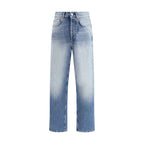 Magliano Blue Cotton Relaxed Fit Jeans