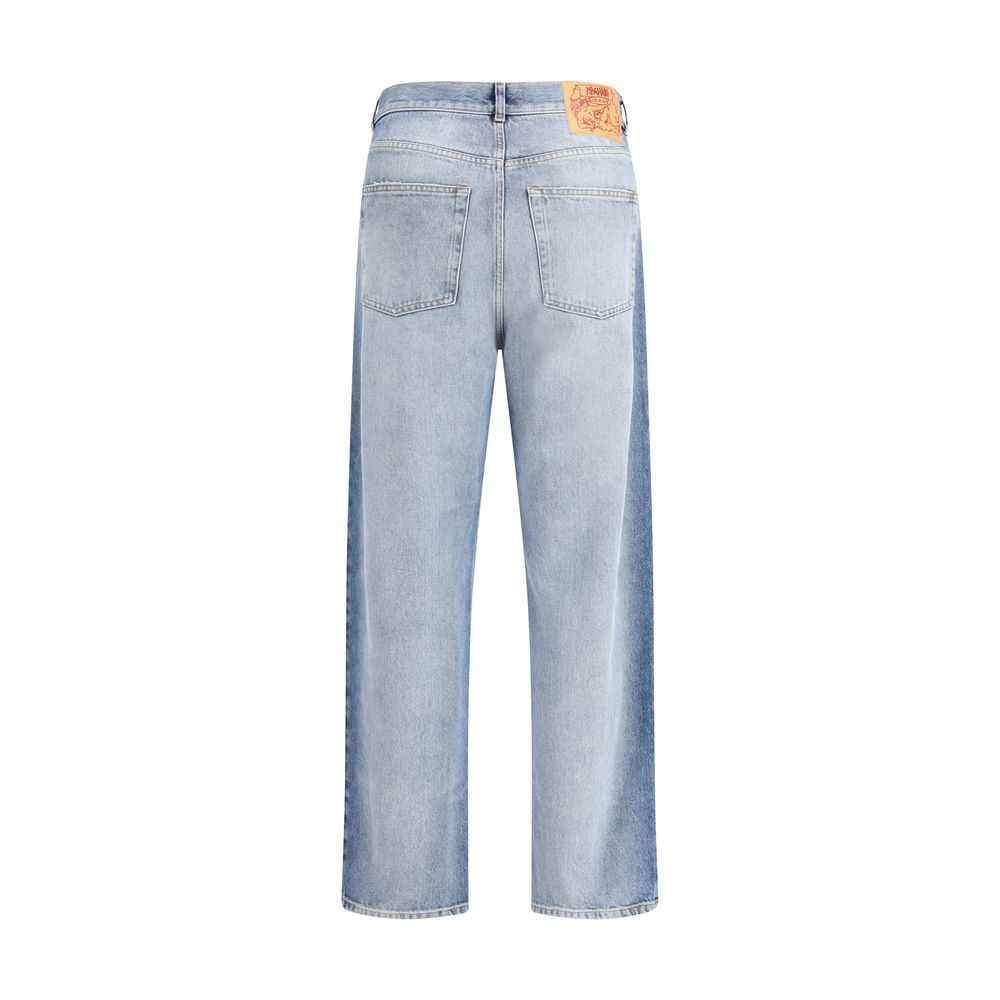 Magliano Blue Cotton Relaxed Fit Jeans