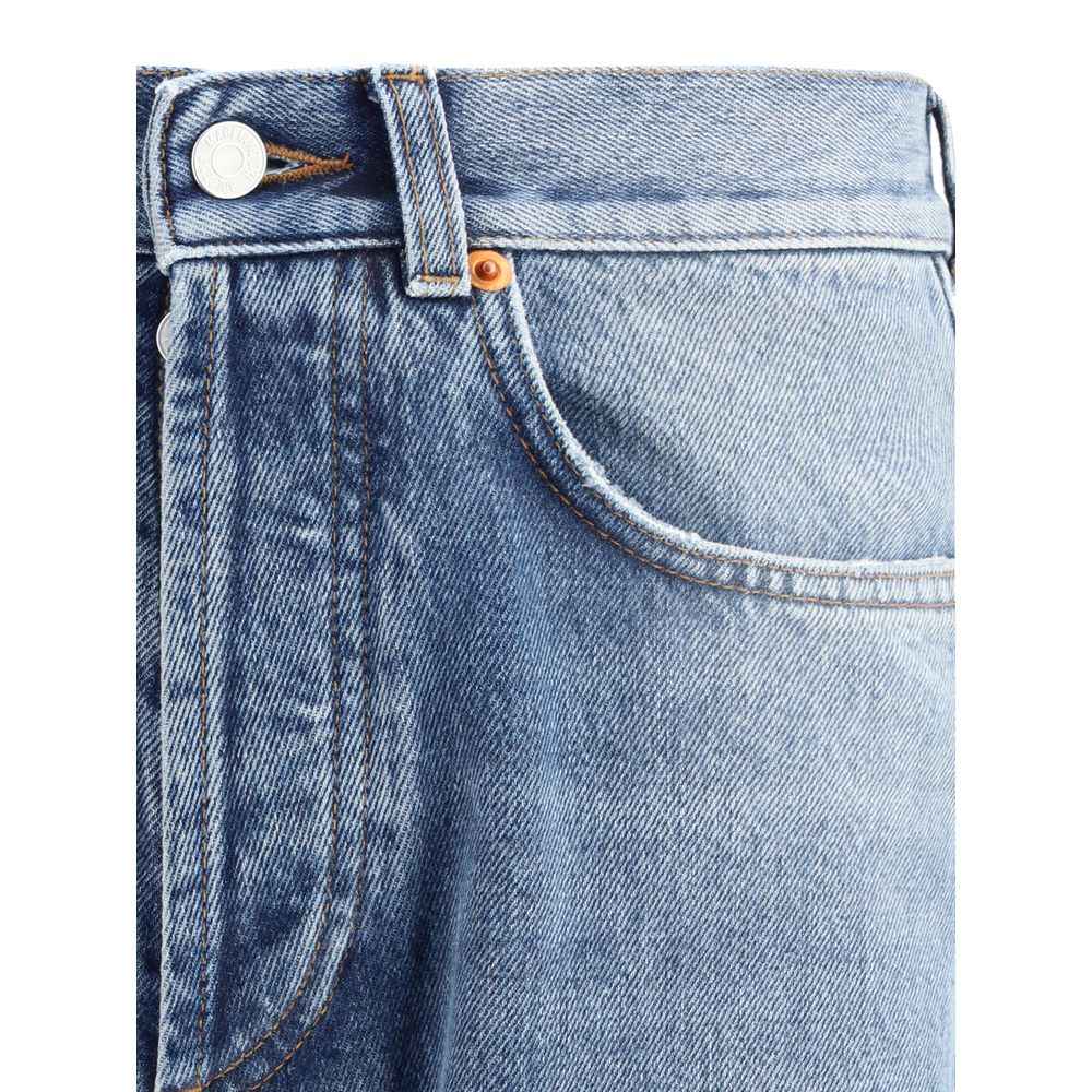 Magliano Blue Cotton Relaxed Fit Jeans