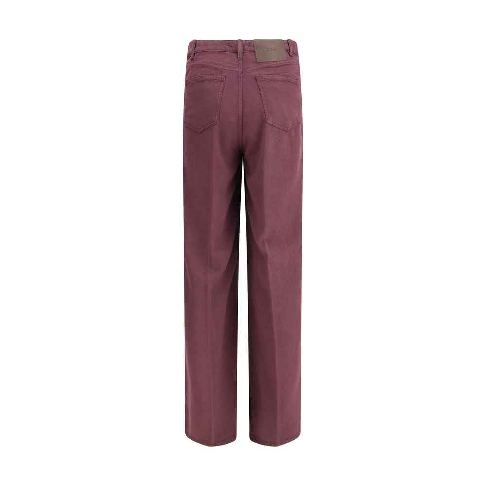 Cruna Purple Tencel Relaxed Fit Jeans