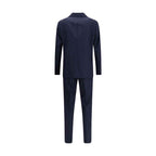 Gi Capri Blue Fleece Wool Two-Piece Suit