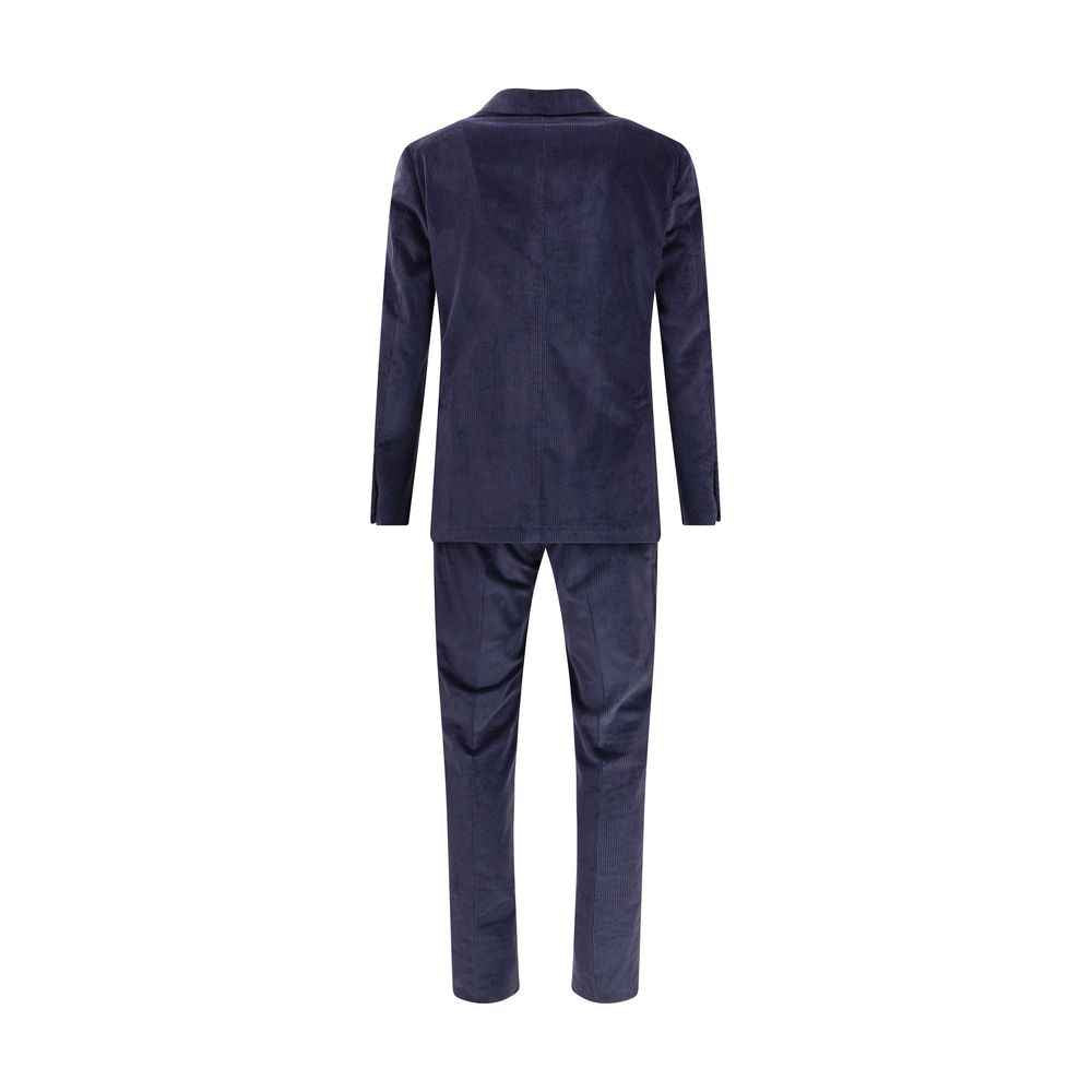 Gi Capri Blue Cotton Two-Piece Suit
