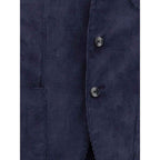 Gi Capri Blue Cotton Two-Piece Suit