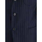 Gi Capri Blue Fleece Wool Two-Piece Suit