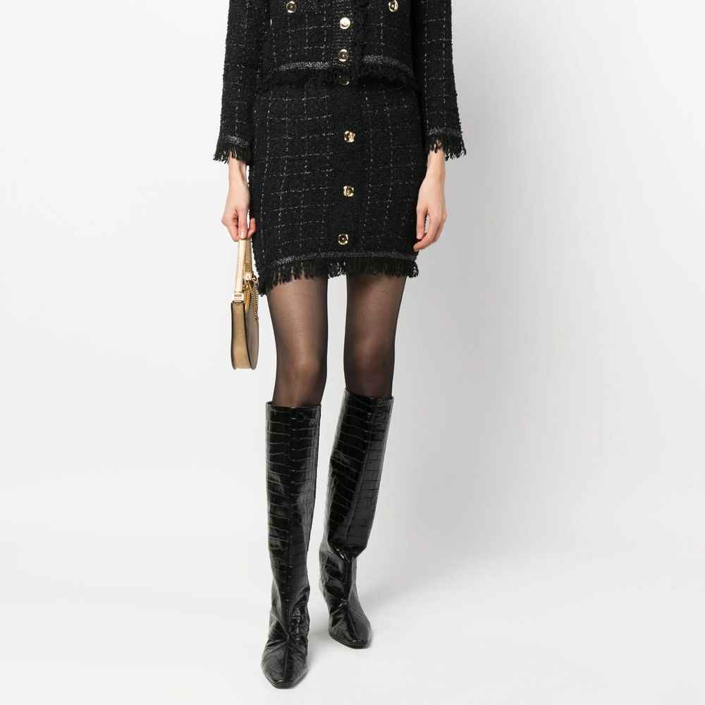 PINKO Black Polyester Skirt