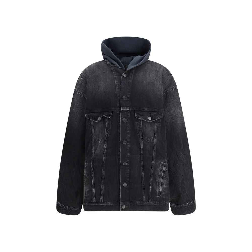 Balenciaga Black Cotton Denim Jacket