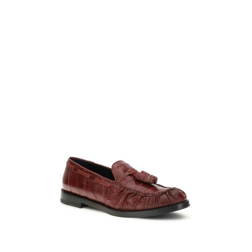 Fratelli Rossetti Bordeaux Rubber Slip-On Loafers