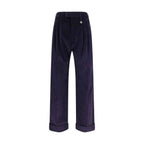 Burberry Blue Cotton Pants
