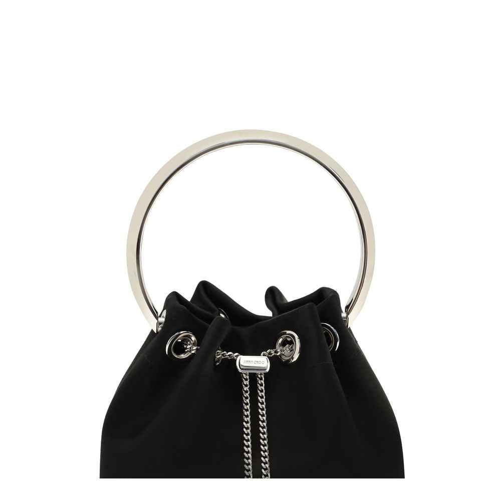 Jimmy Choo Black Silk Shoulder Bag