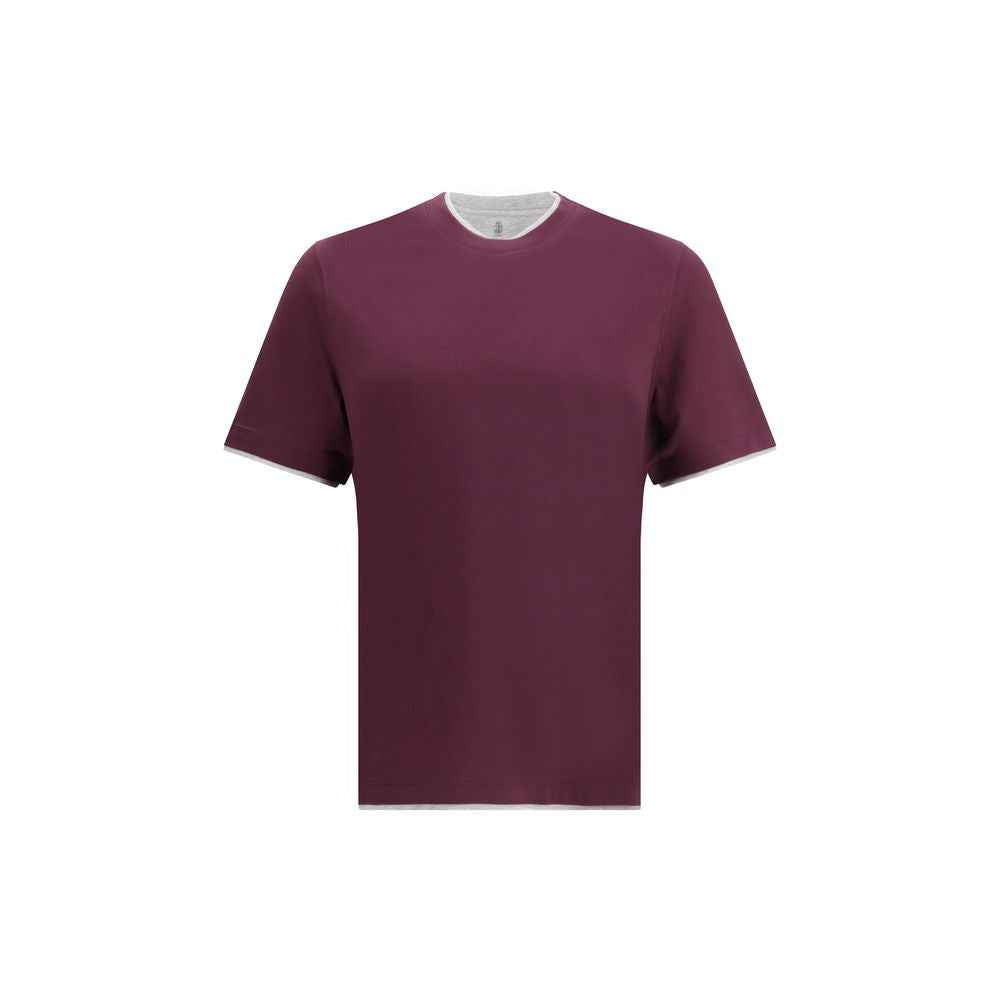 Brunello Cucinelli Purple Cotton T-Shirt