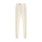 Brunello Cucinelli Cream Cotton Casual Pants