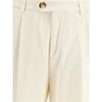Brunello Cucinelli Cream Cotton Casual Pants