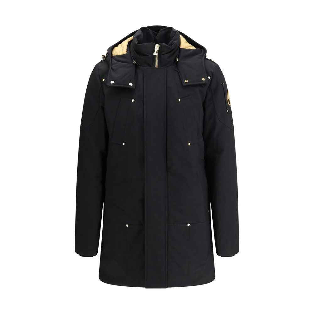 Moose Knuckles Black Cotton Parka