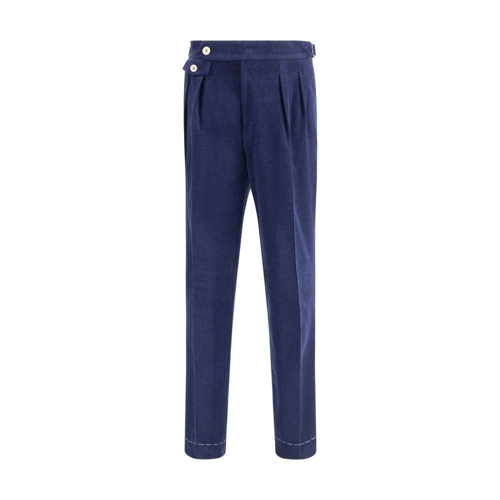 Brunello Cucinelli Blue Wool Casual Pants