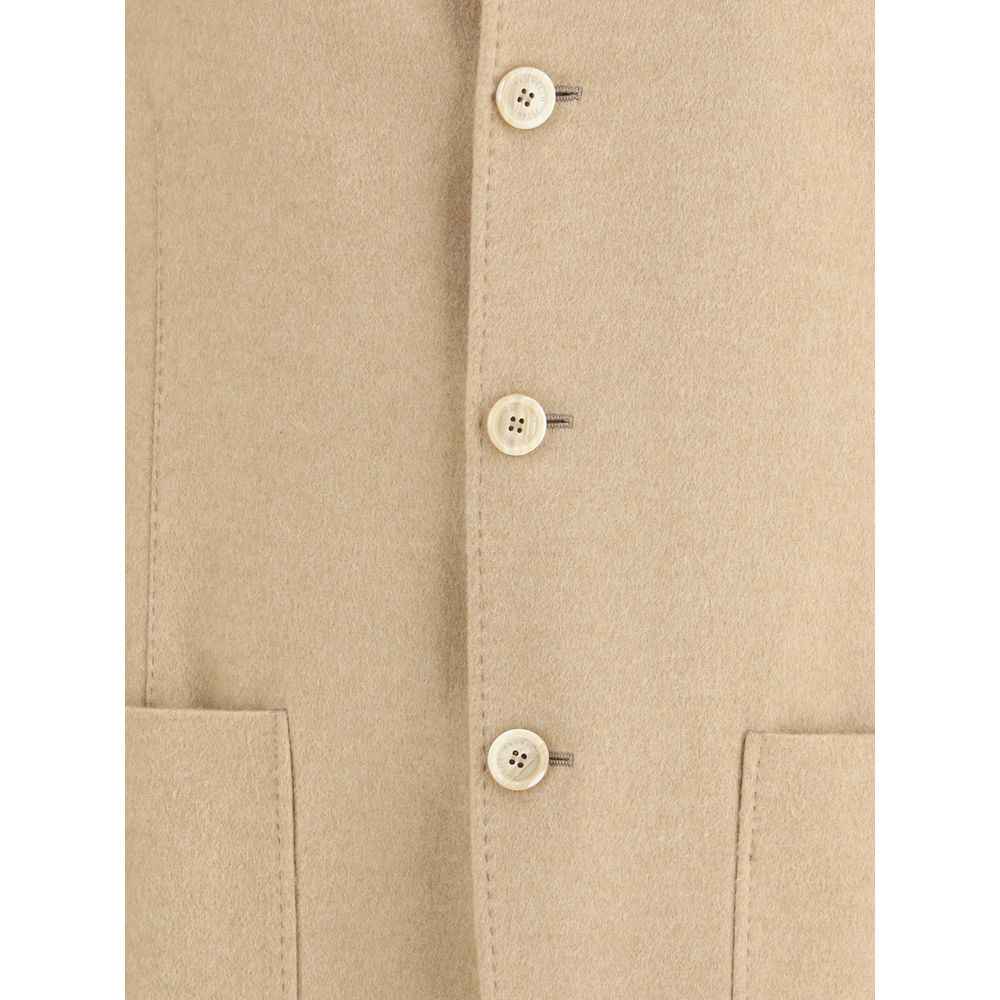 Brunello Cucinelli Beige Cashmere Coat